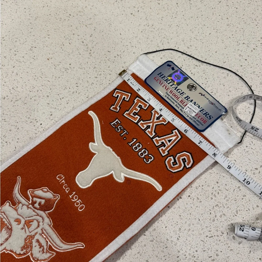 Texas Longhorns Heritage Banner Wool Retro Banner 8x30 NWT